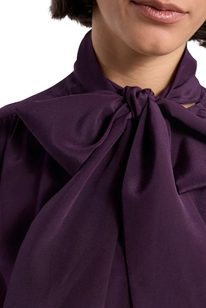 Marlow Pussy Bow Silk Blouse