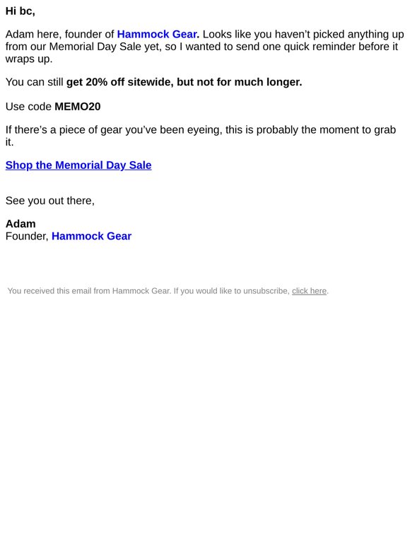 The sale is still live