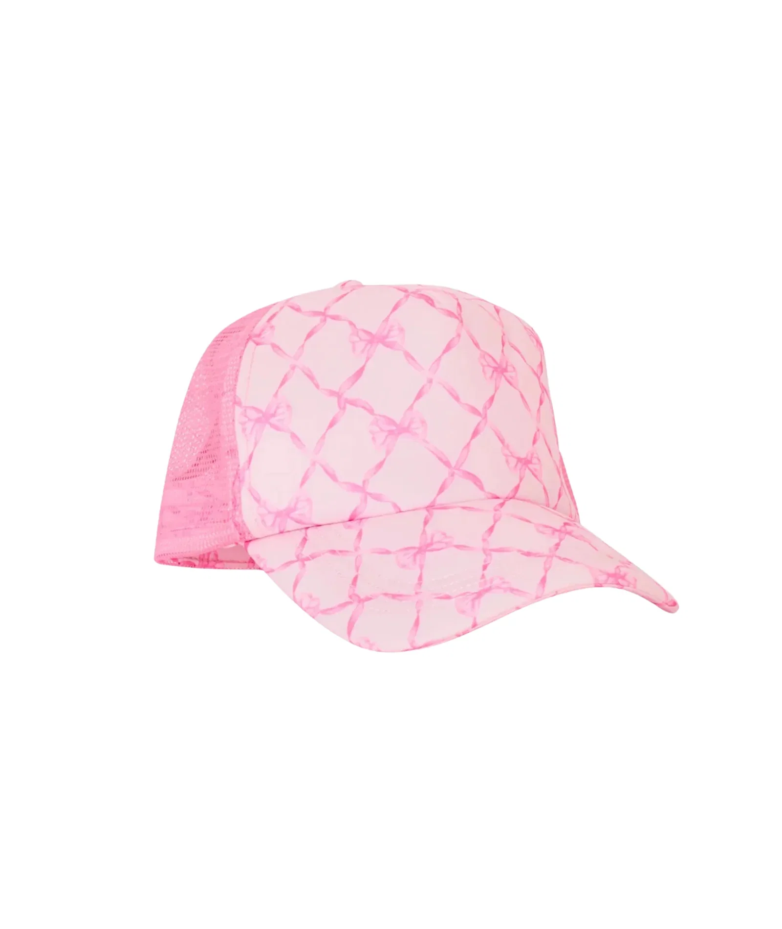 Image of Love Shack Fancy Women Joni Trucker Hat Pink Peppermint