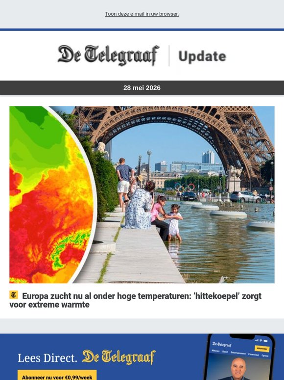 Europa zucht nu al onder hoge temperaturen: ’hittekoepel’ zorgt voor extreme warmte