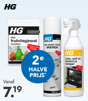 Hele HG assortiment 2e halve prijs