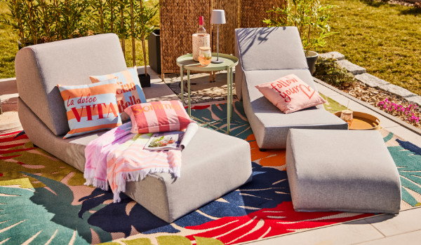 DOMO collection Loungesessel. Zum Schlaf-und Relaxsessel wandelbar in silber 