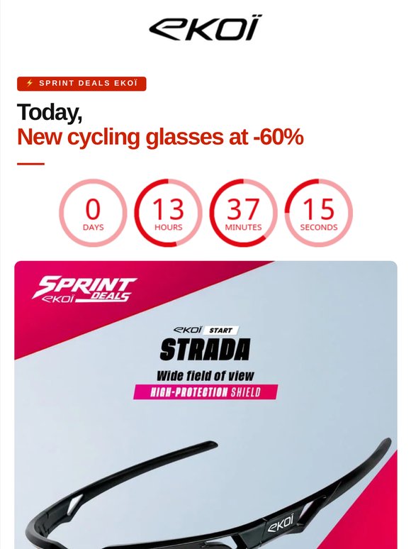 🔥 -60% off new cycling glasses | SPRINT DEALS Ekoï