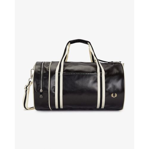 Fred Perry NOS Classic Barrel Bag - Black/Ecru D57