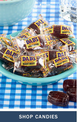 Shop Candies. Dad's Root Beer Barrel Candy, 1 Pound 12 Ounce Bag