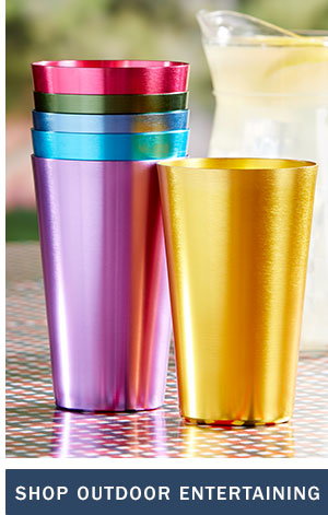 Shop Outdoor Entertaining. Jewel-Tone Aluminum Tumbler, Set of 6