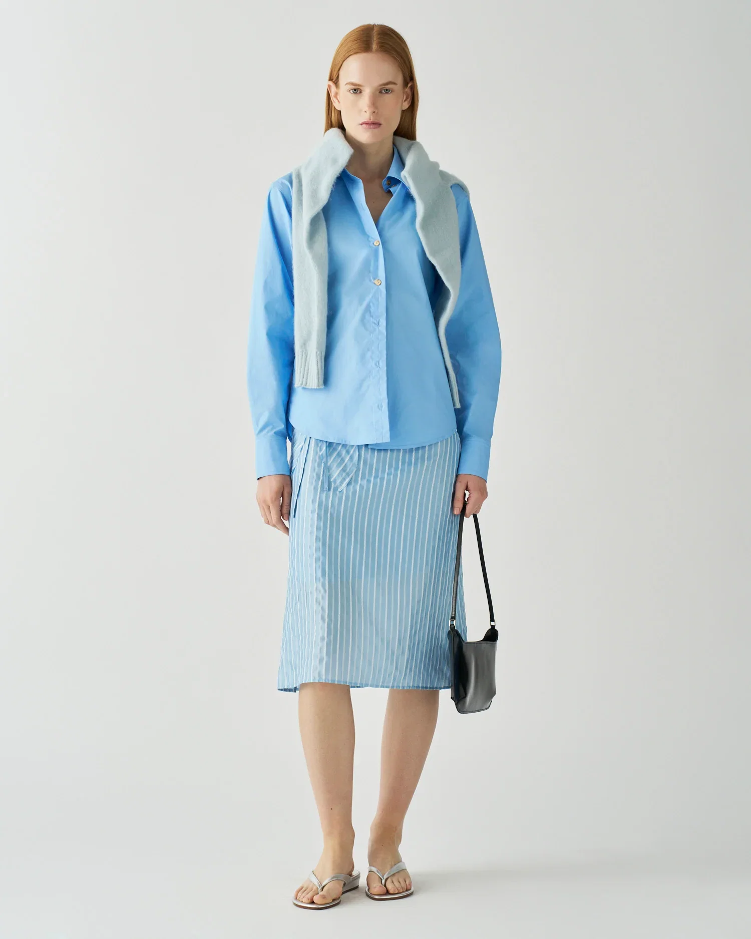 Image of Robyn Shirt Cotton Poplin Blue