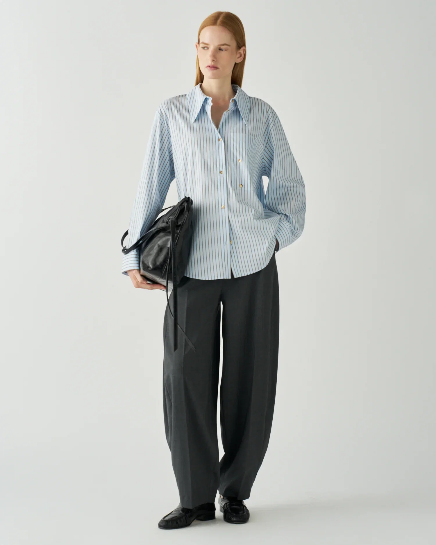 Image of Ellis Shirt Cotton Stripe Jacquard Sky