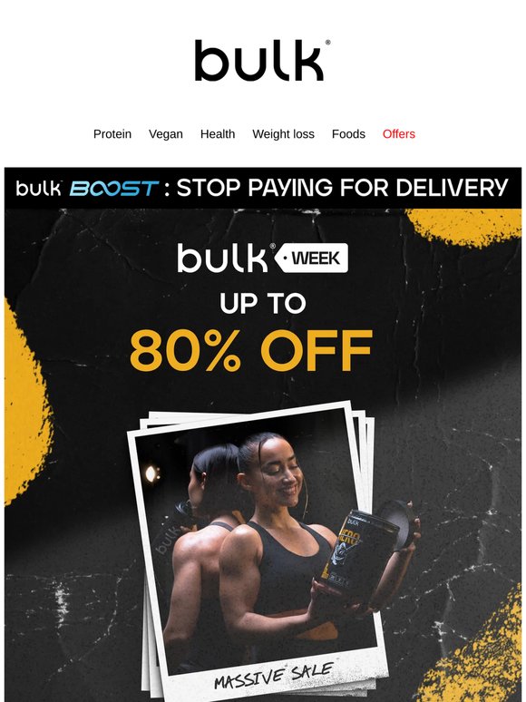Get 80% Off This Bulk Week