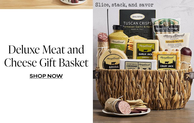Deluxe Meat and Cheese Gift Basket