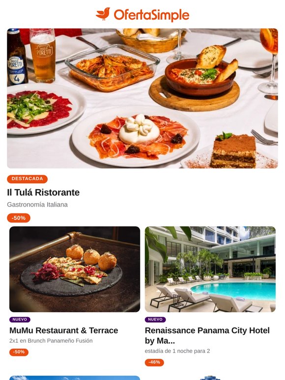 🍝 Il Tulá Ristorante / 🍳 MuMu Restaurant & Terrace / 🏨 Renaissance Panama City Hotel / 🌴 The Wes (co