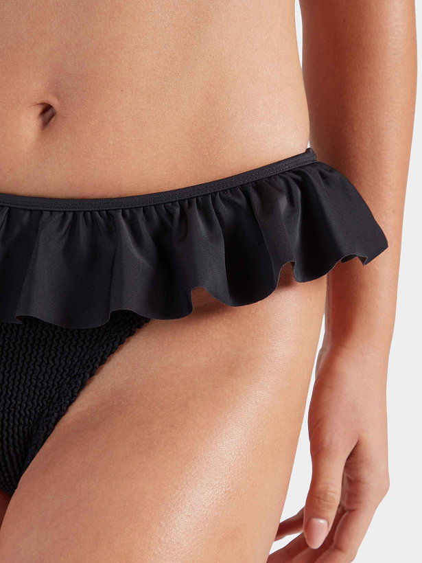 Frill Bikini Bottom Black
