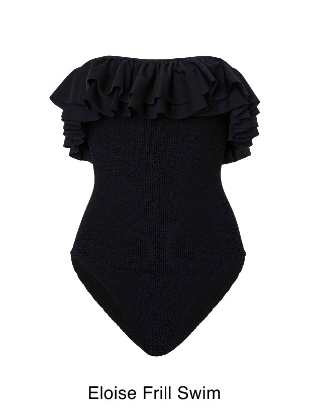 Eloise Frill Swim Black