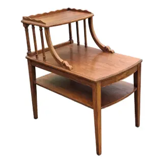 Image of Mersman Three Tier Mahogany Side Table, Circa 1940s