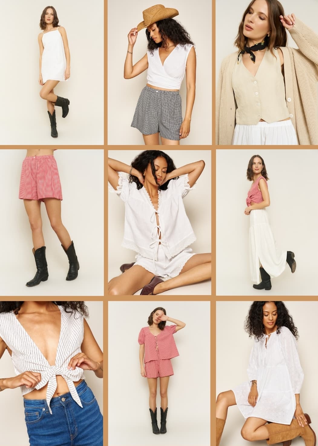  From breezy linens to flirty gingham sets, these styles were made for dancing at golden hour and staying cool through the hottest days of summer.