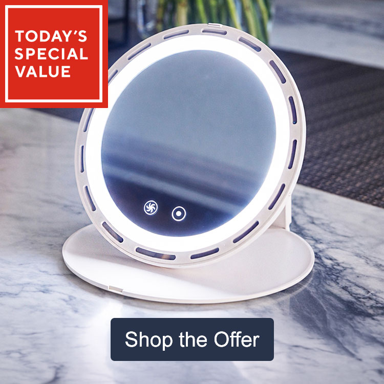 Bellalicious Compact LED Mirror with Fan