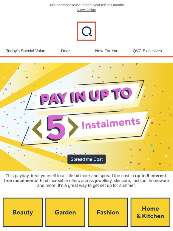 Celebrate payday and spread the cost in 5🥳