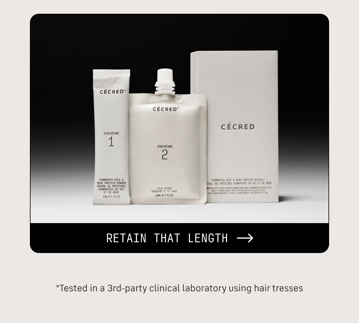 Retain that length *tested in 3rd part clinical laboratory using har tresses