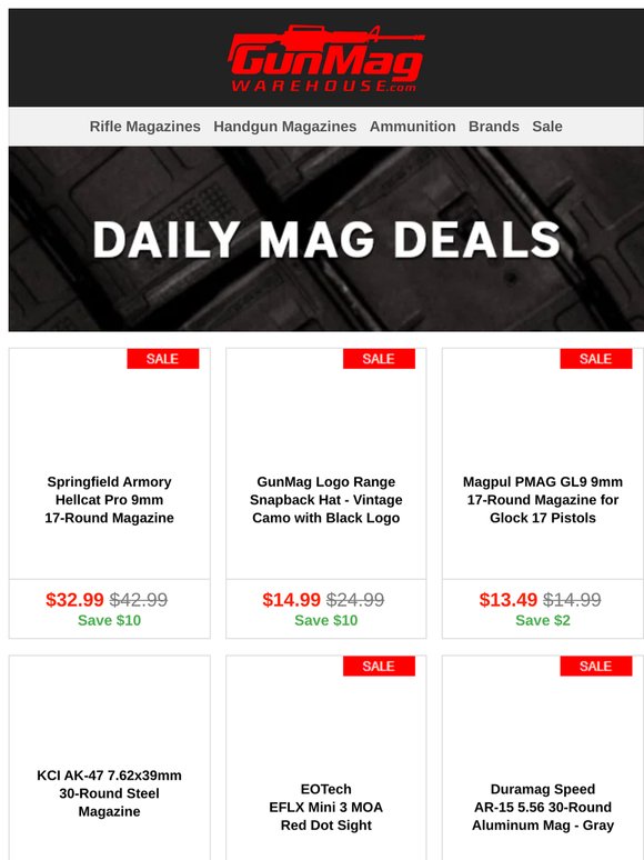 Your Mag Stash Needs a Boost | Springfield Armory Hellcat Pro 9mm 17-Round Magazine for $33