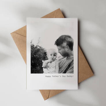 Personalised Father's Day Photo Card In Monochrome