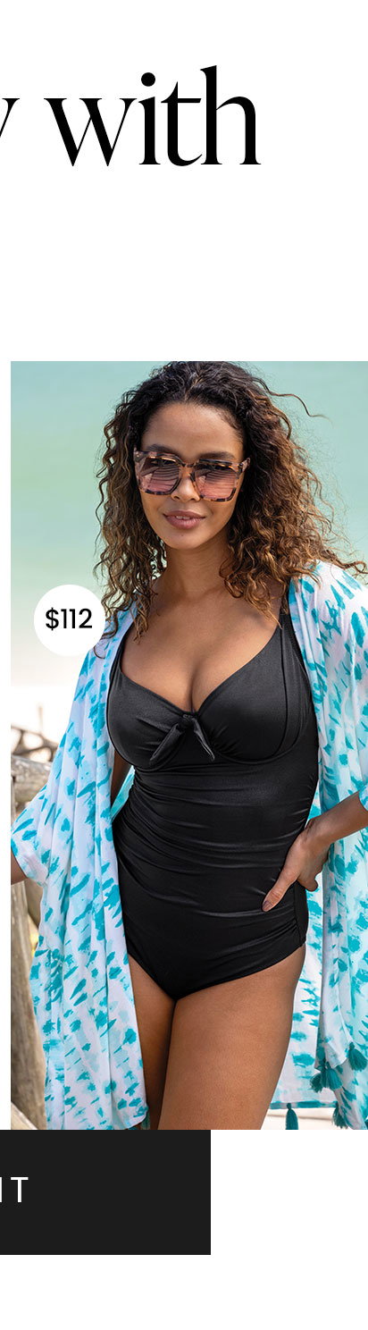 St Kitts Underwired Non-Padded Swimsuit - Black