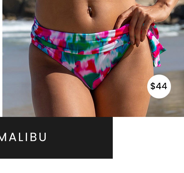 Malibu Adjustable Bikini Brief - Pink/Green/Blue