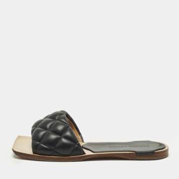 Size 36.5 Black Quilted Leathe