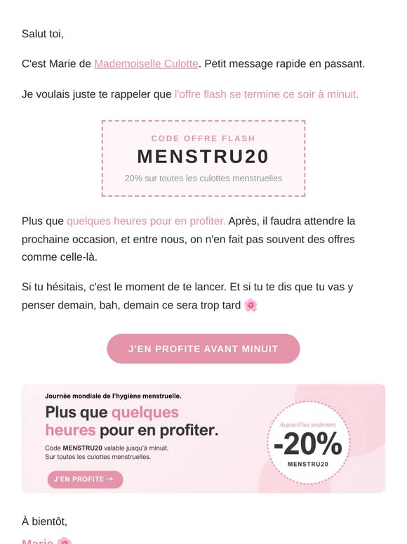 -20% | Plus que quelques heures... ⌛