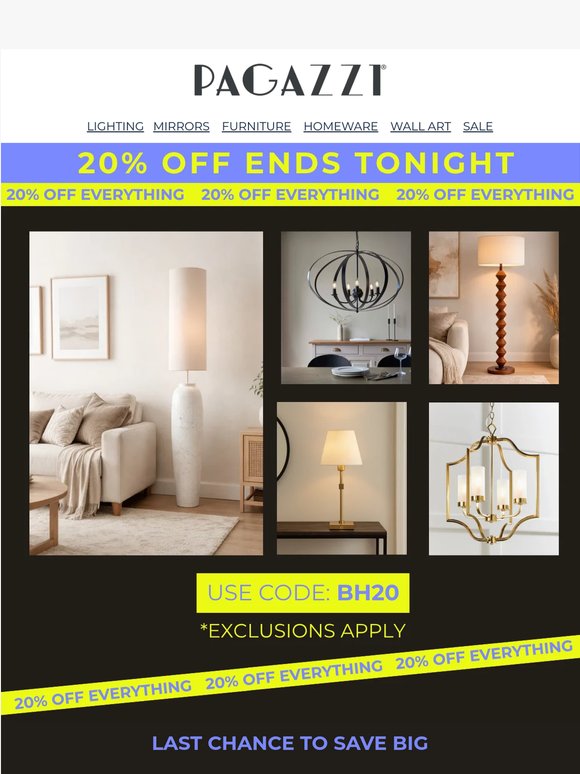 Final Call - Last Day to Save 20% Off Everything