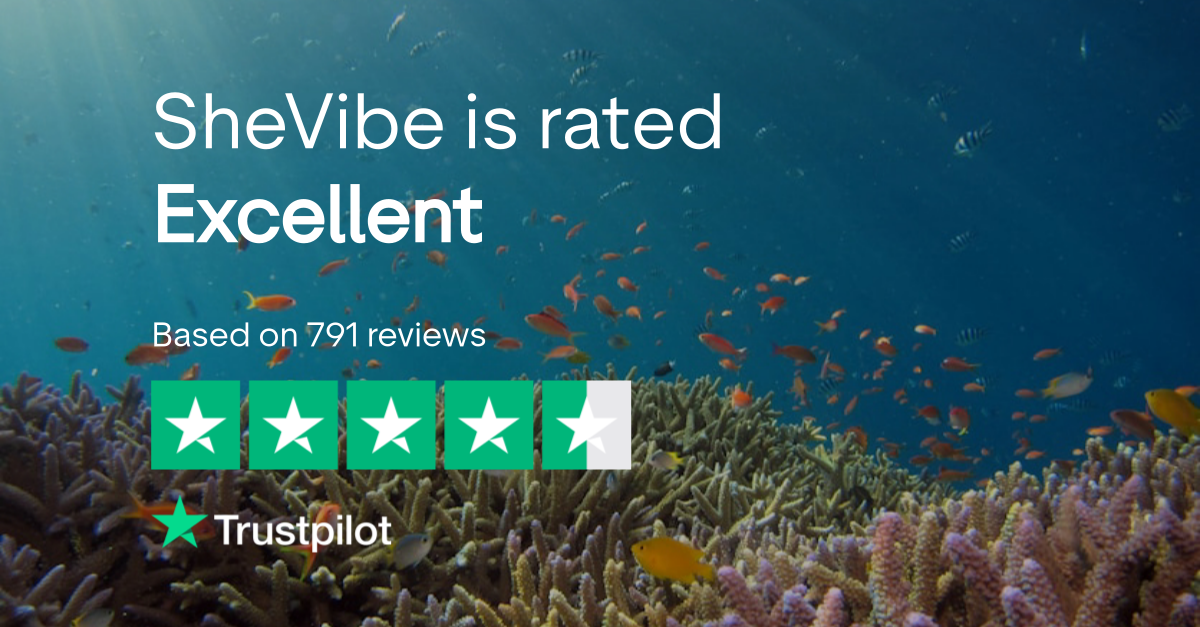 SheVibe is rated Excellent by Trustpilot!