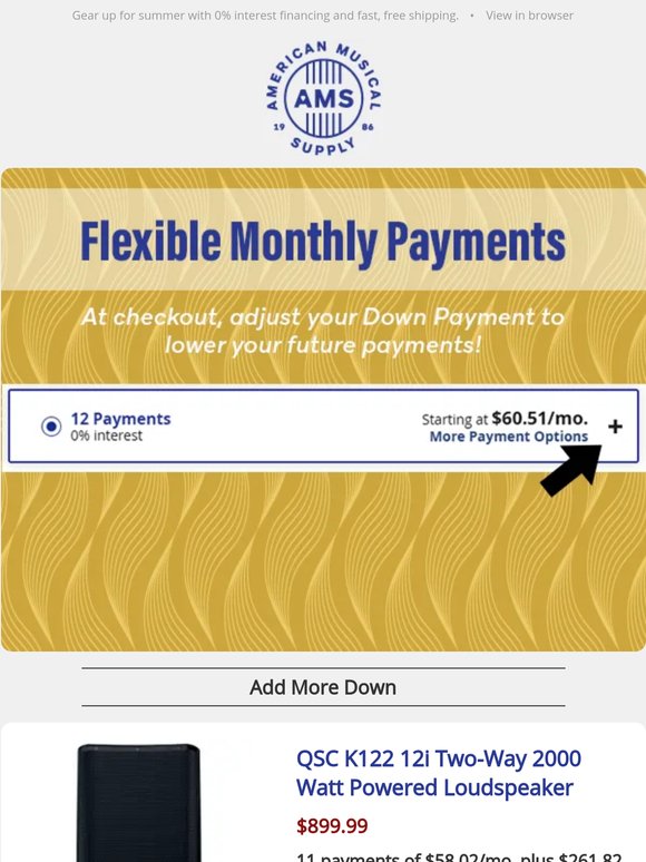 Get the Gear You Love with Lower Payments - Find Out How!