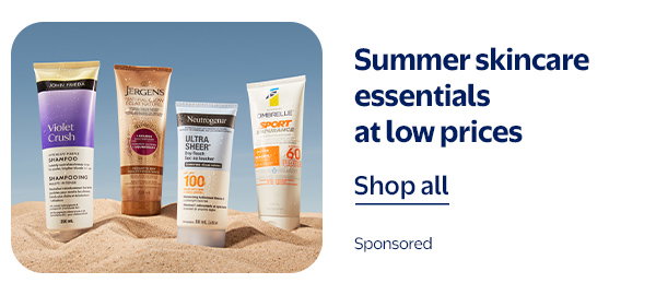 Summer skincare essentials at low prices