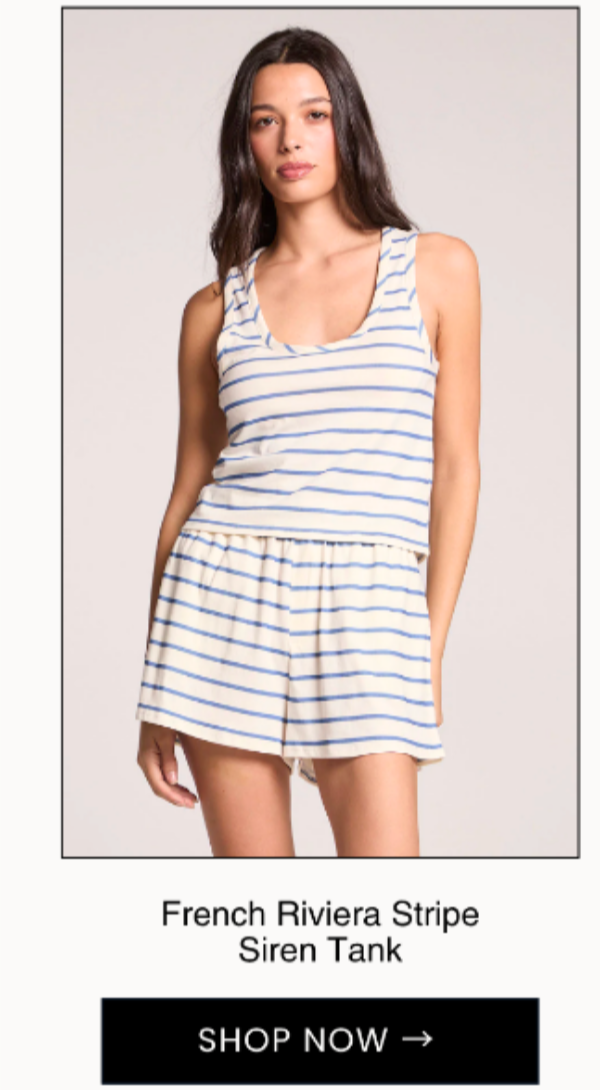French Riviera Stripe Siren Tank