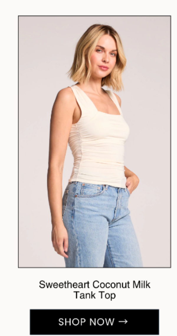 Sweetheart Coconut Milk Tank Top