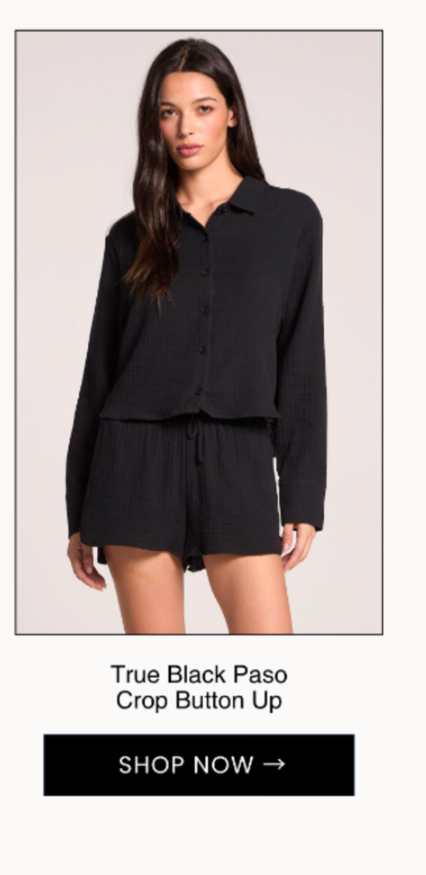 True Black Paso Crop Button Up