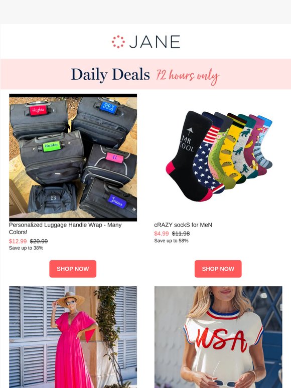 Daily Deals: Peyton Trim Short Sleeve Sweater | Summer Maxi Dress | Personalized Luggage Handle Wraps| & More!