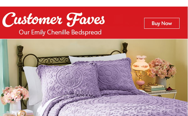 Customer Faves Our Emily Chenille Bedspread Buy Now