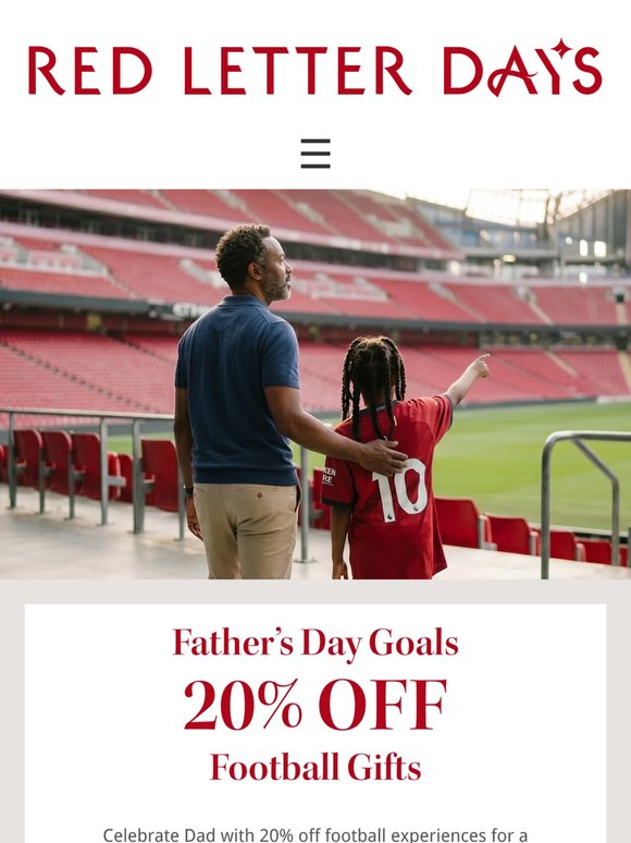 Father’s Day goals: 20% off football gifts