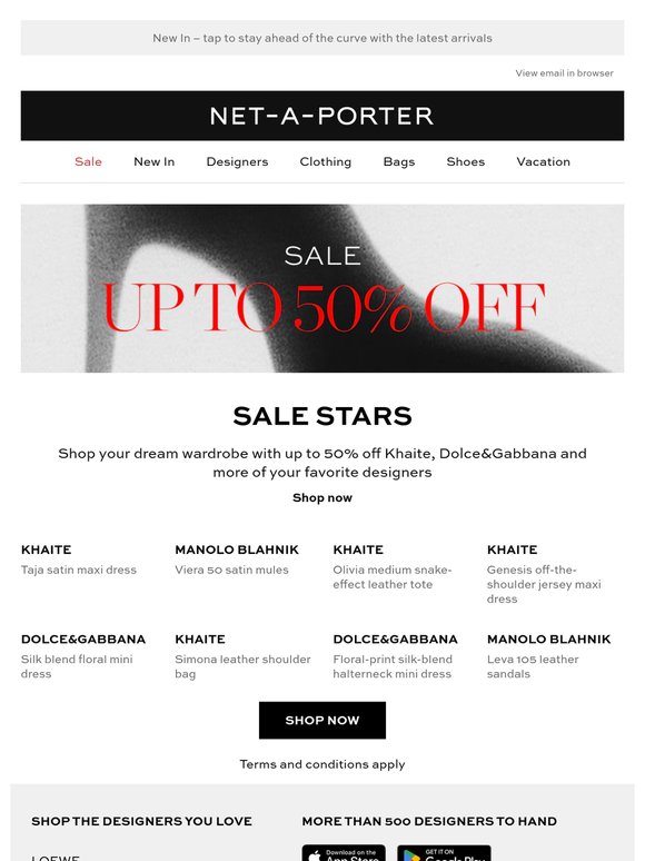 Sale stars: up to 50% off Khaite, Dolce&Gabbana and more