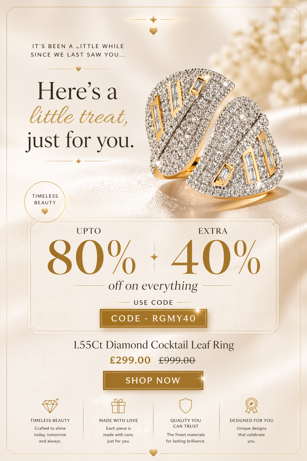 Diamonds Now 80% off