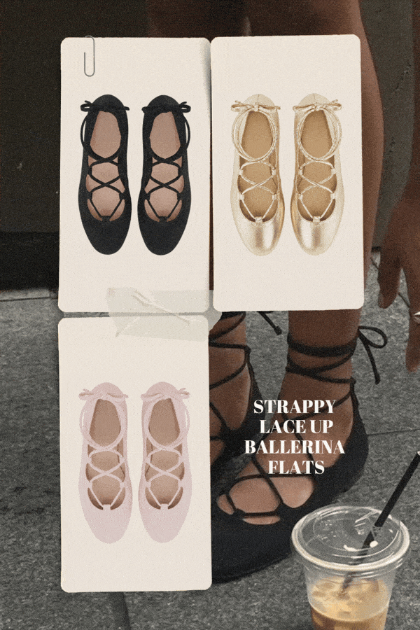 NO TEARS, JUST TWIRLS - SHOP STRAPPY LACE UP BALLERINA FLATS