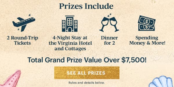 Prizes Include  Total Grand Prize Value Over $7,500!  [SEE ALL PRIZES] Rules and details below.
