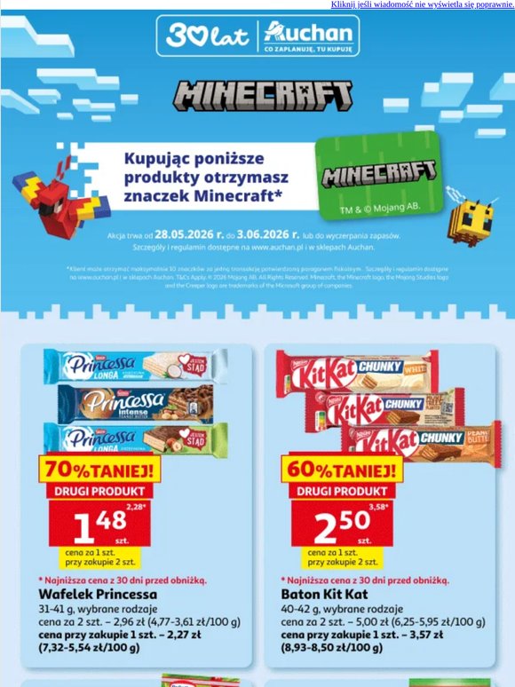 💥Zgarnij dodatkowy znaczek Minecraft! Sprawdź szczegóły>>