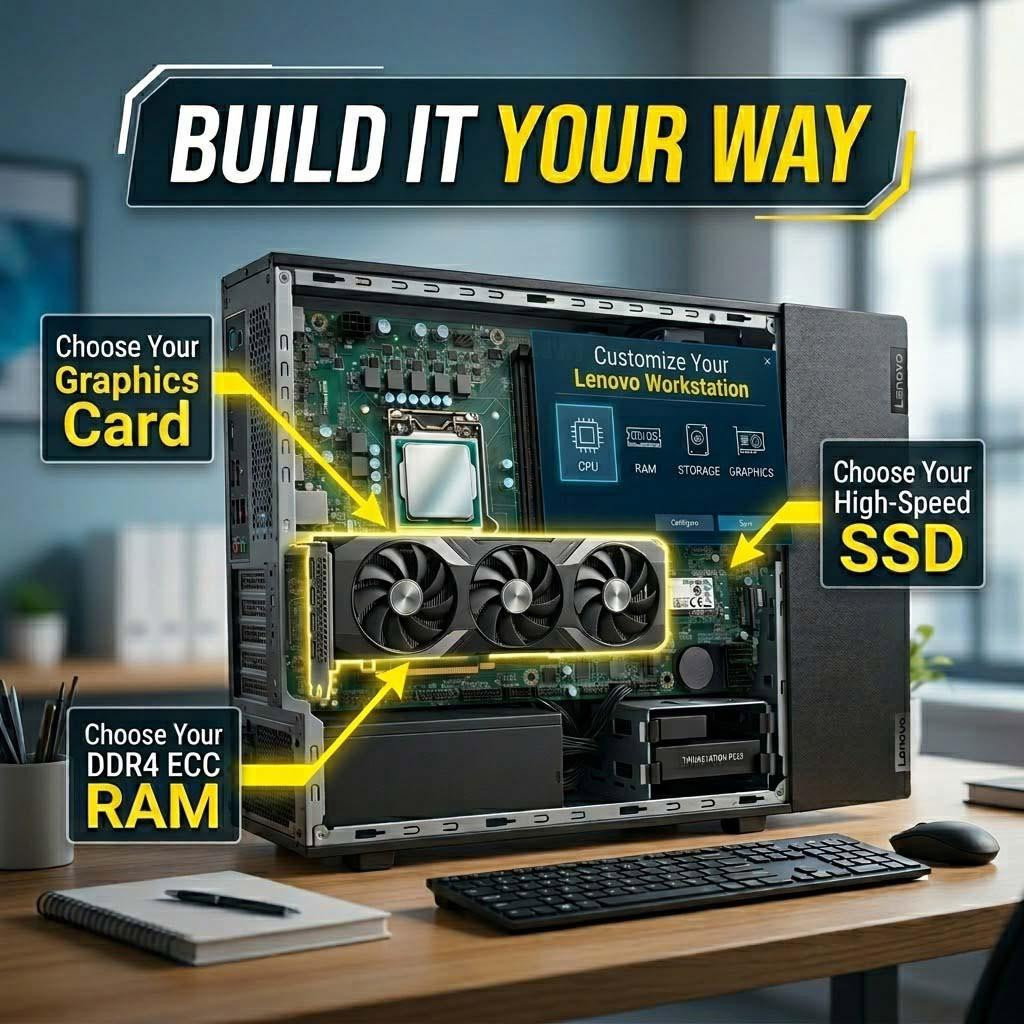 Image of Custom Build Your Own Lenovo Xeon Workstation PC Windows 11 Pro