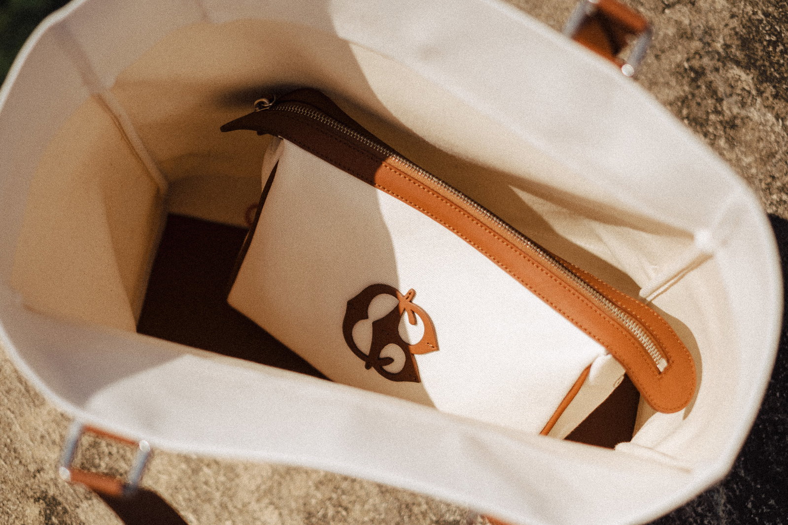 madison canvas tote by the sea