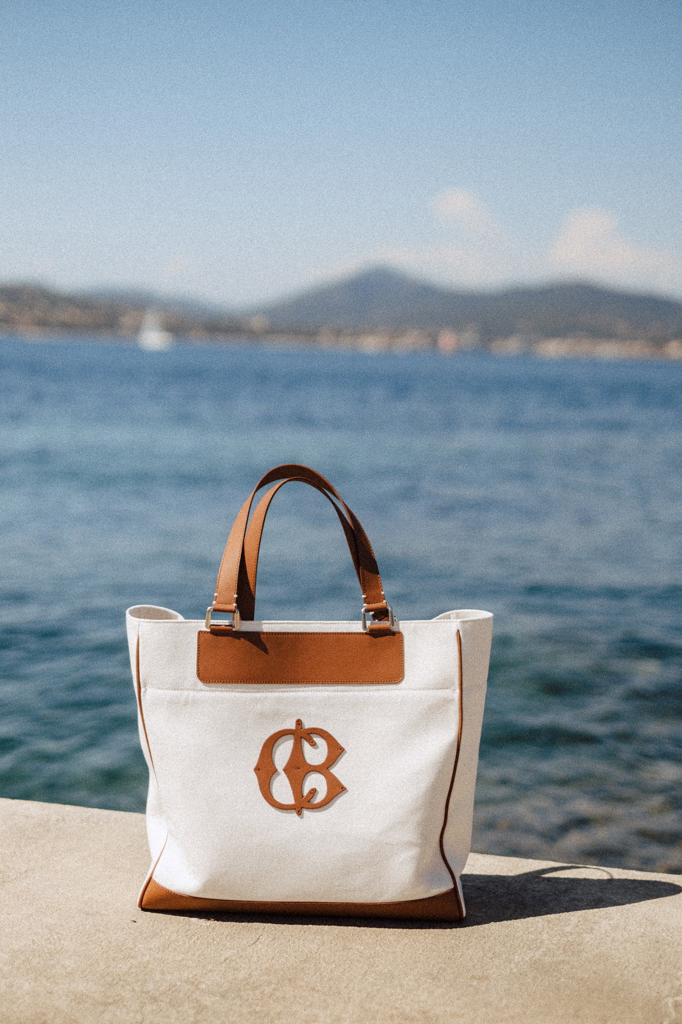 madison canvas tote by the sea