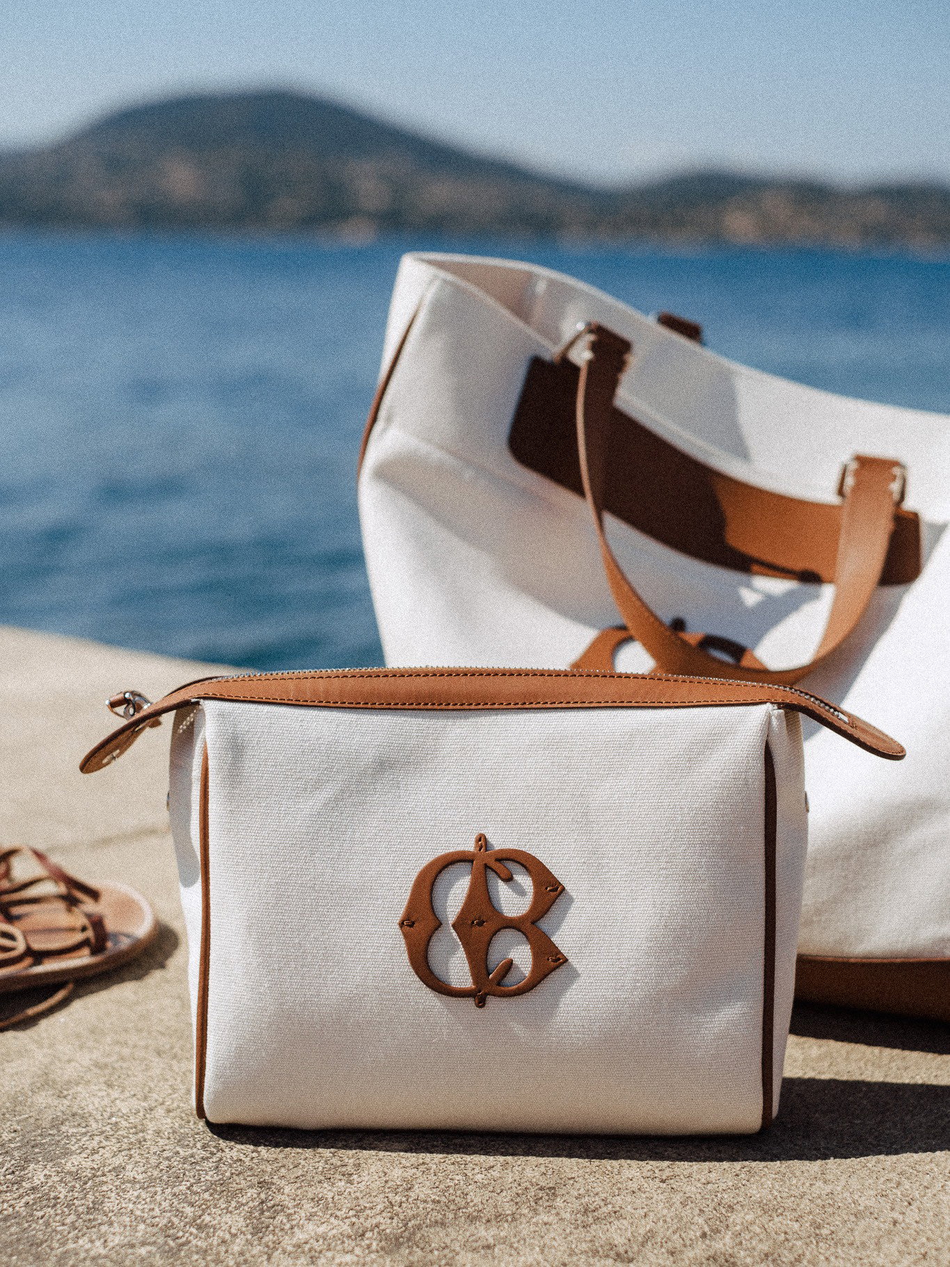 madison canvas tote by the sea