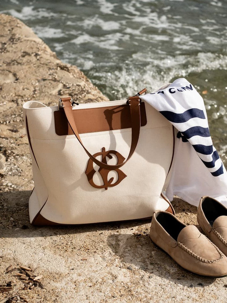 madison canvas tote by the sea