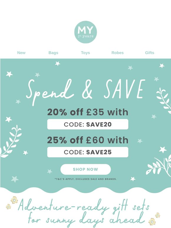 Spend & Save: Up to 25% off your basket 🛒