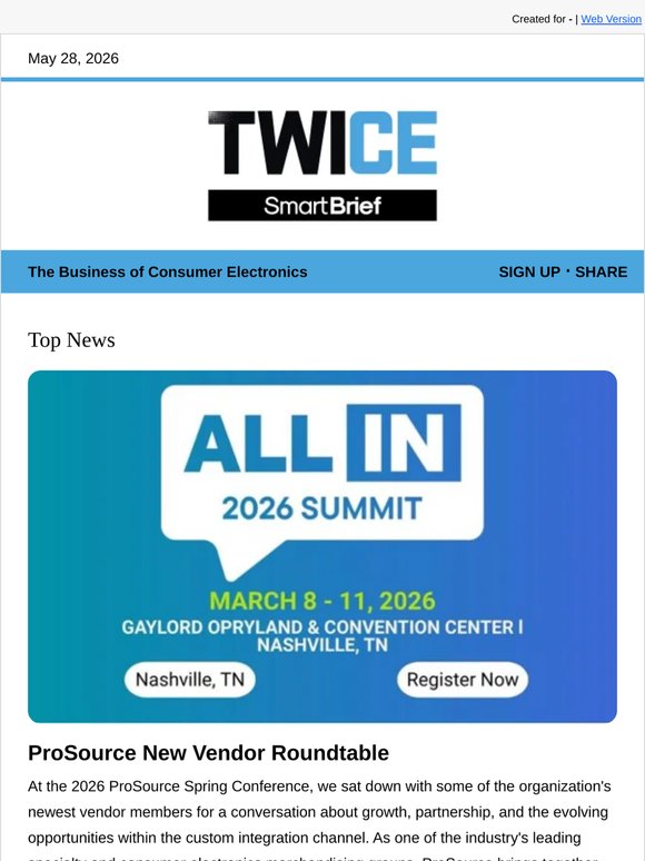 ProSource New Vendor Roundtable | 2026 Spring Conference